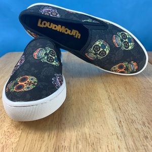 LOUDMOUTH Sam Slip On Casual Shoe Sugar Skulls